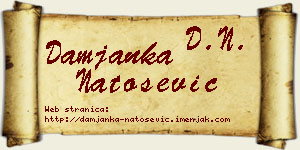 Damjanka Natošević vizit kartica